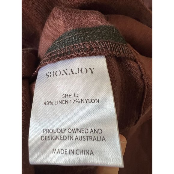 NWT Shona Joy Marlene Linen Open Back Mini Dress in Chocolate - Picture 9 of 9